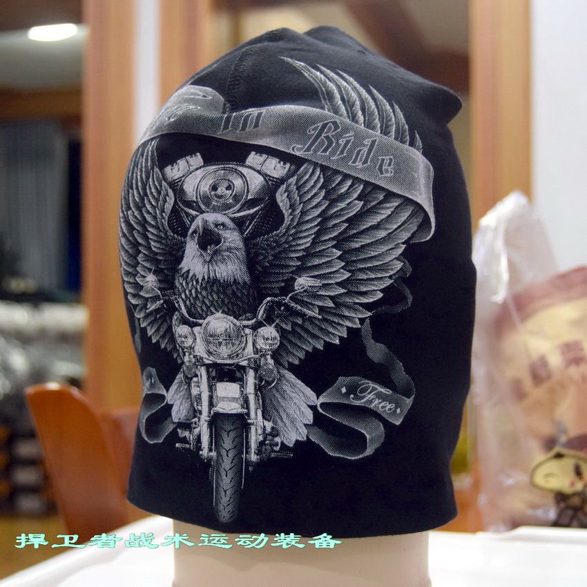 Thailand ROCK EAGEL rock eagle Harley motorcycle theme hood hood elastic warm turban hat
