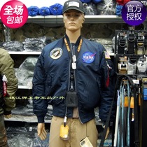 Clear Barn Handling American ALPHA Alpha Industrial Space Agency Flight Jacket MA1 NASA Warm Jacket