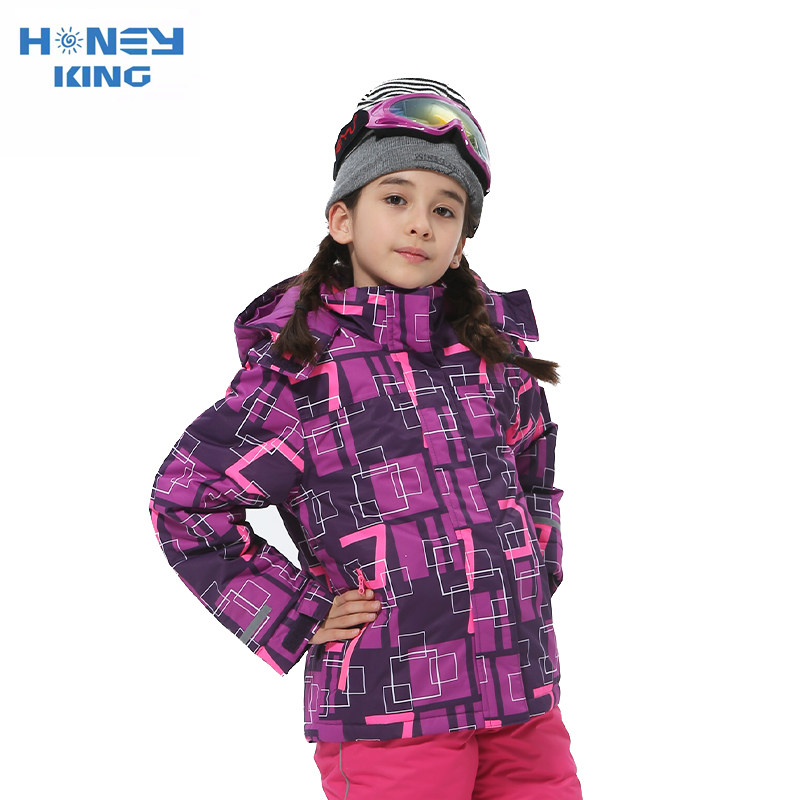 New Children's Ski Suit Suit Men's Big Children Thickened Warm Winter Windproof Snowproof Baby Cotton Coat Coat