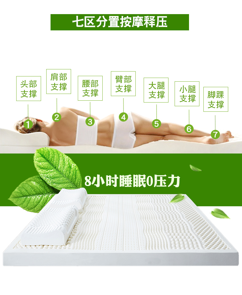 Thái Lan cao su thiên nhiên nệm 1.5m1.8m m giường tatami nệm cao su kép làm bằng 5cm tinh khiết nhập khẩu - Nệm nệm giá rẻ 200k