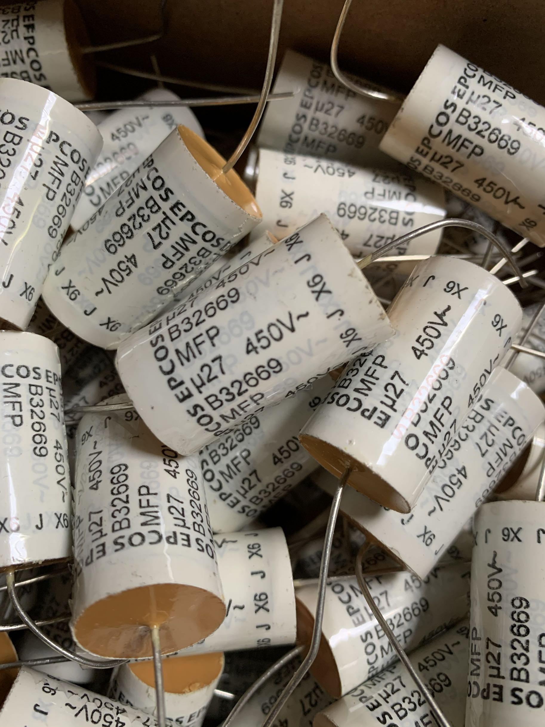 Germany imported audio coupling capacitor MFP B32669 450V 0 27UF copper feet Promise 19x33