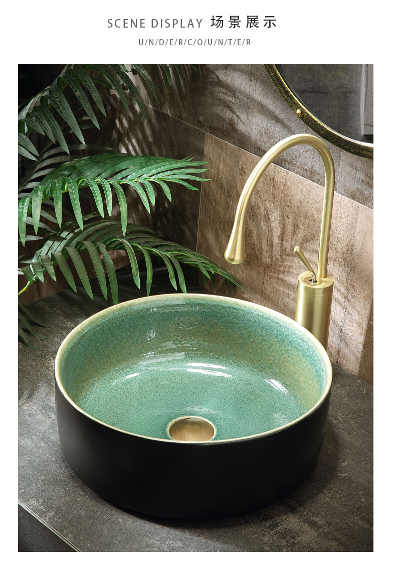 Small family single basin to restore ancient ways on simple toilet lavabo basin ceramic household balcony water basin