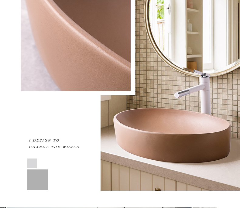 Stage basin sink single Nordic birdbath simple toilet lavatory basin basin ceramic household balcony