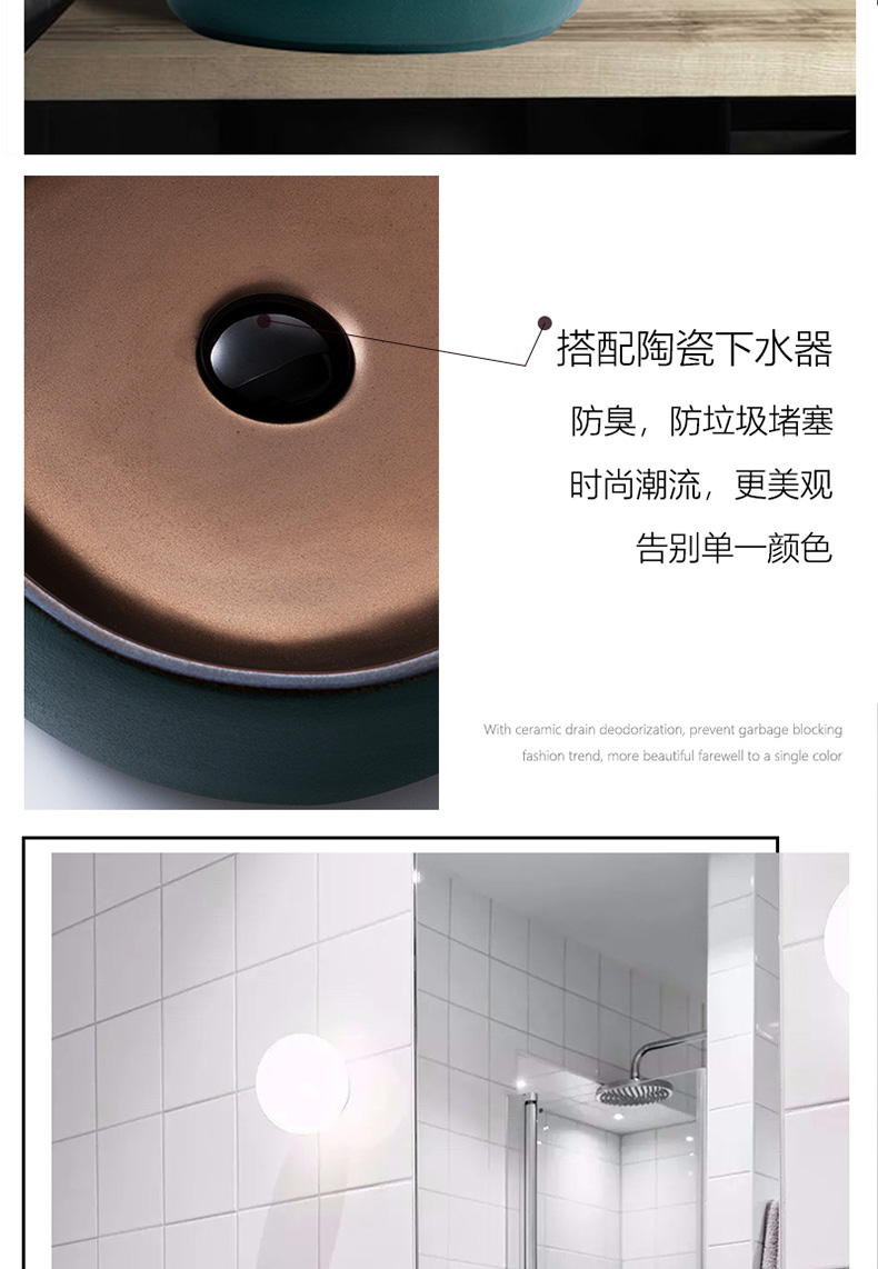 Gold blackish green on the outside inside basin to a square hotel ceramic lavabo single household contracted toilet small toilet