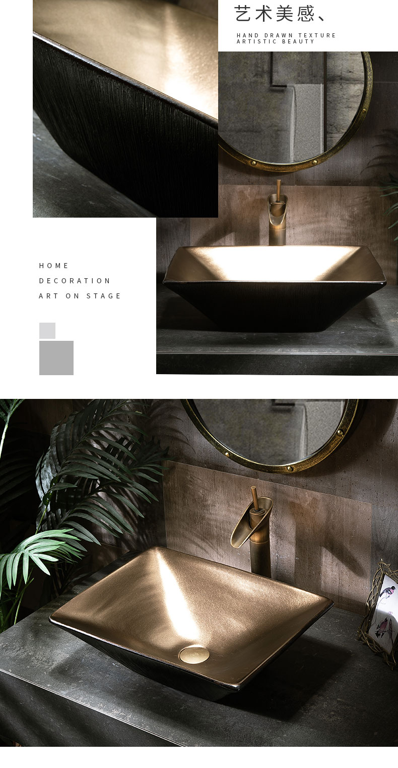 Stage basin to single northern basin bathroom ceramic simple household basin sink balcony sink basin