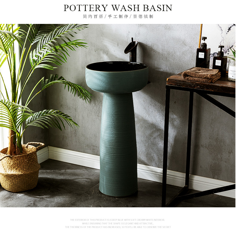 Ceramic art basin of wash one pillar type lavatory creative is suing pond was contracted courtyard small home