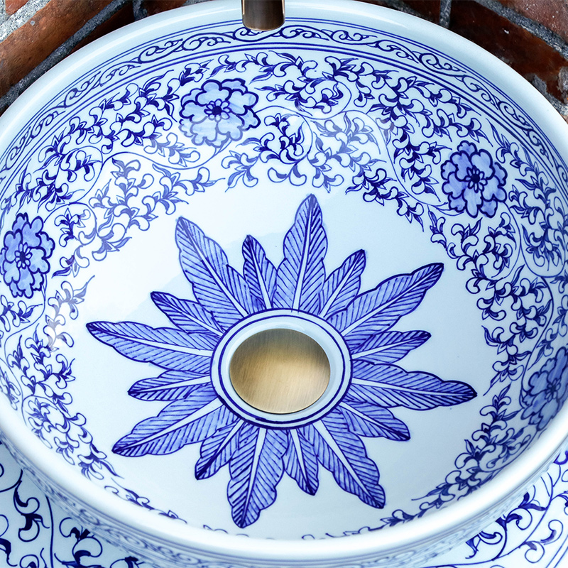 Pillar lavabo ceramics the pool that wash a face basin hand - made porcelain art individuality is suing balcony column toilet basin