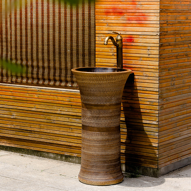 The sink pillar basin ceramic one pillar type toilet lavatory balcony sink basin that wash a face wash basin