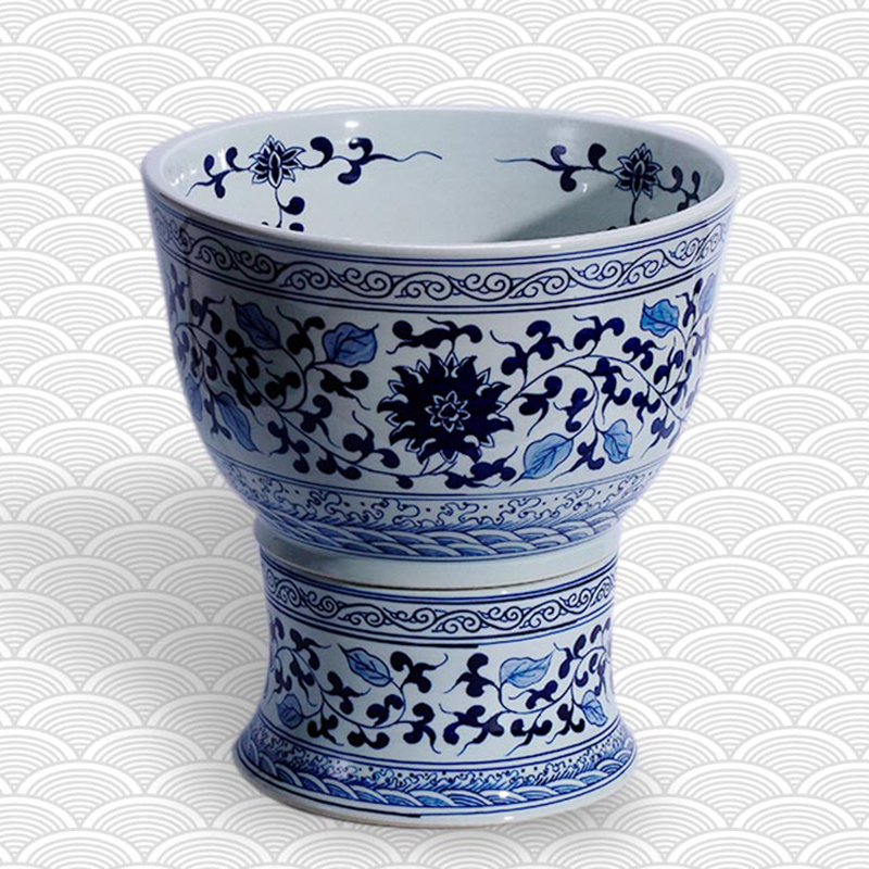 The Mop pool handicraft in jingdezhen ceramic household balcony retro archaize floor size Mop pool