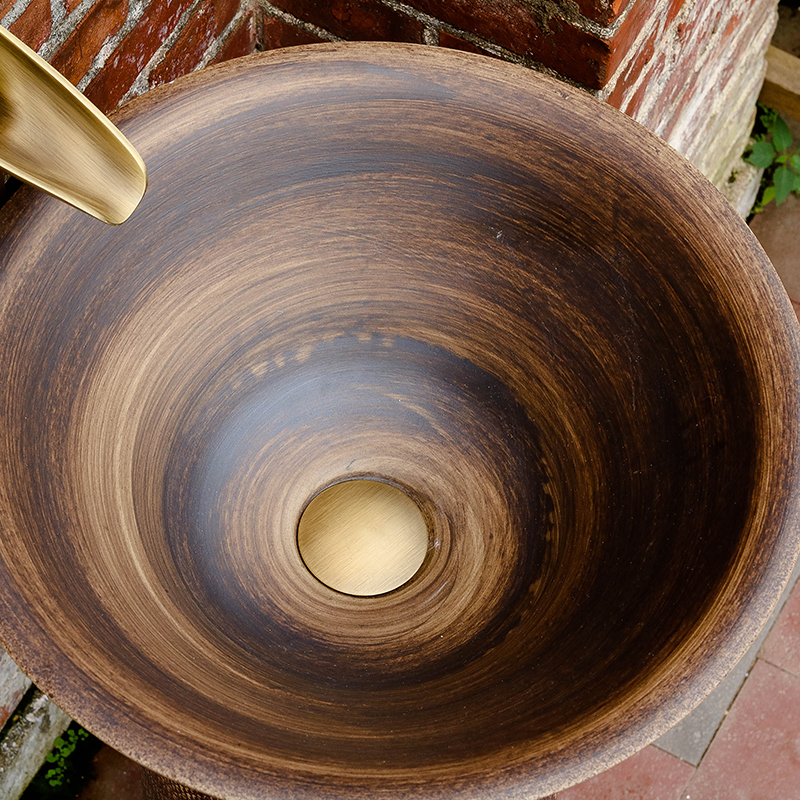 Pillar lavabo pottery basin floor is suing garden industrial integrated wind restoring ancient ways the column basin washing a face basin basin