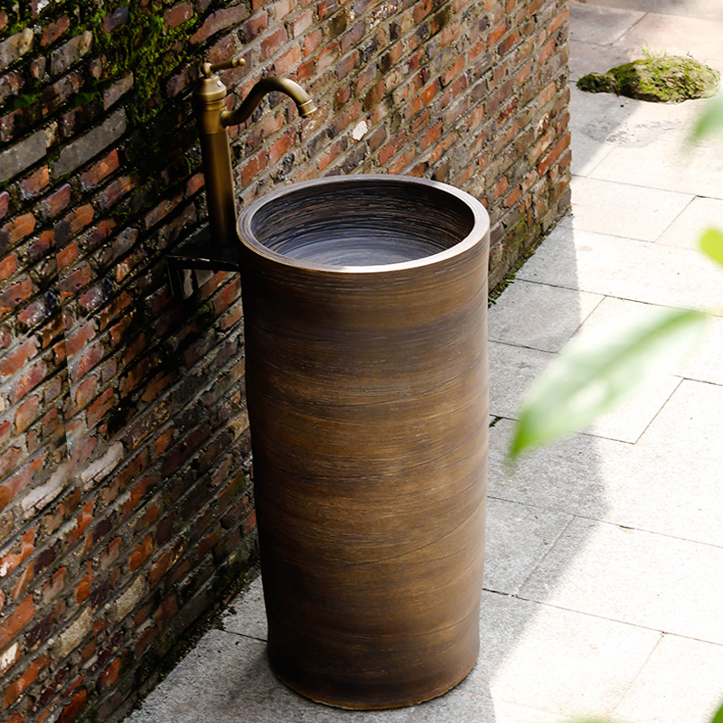 The sink pillar basin ceramic one pillar type toilet lavatory balcony sink basin that wash a face wash basin