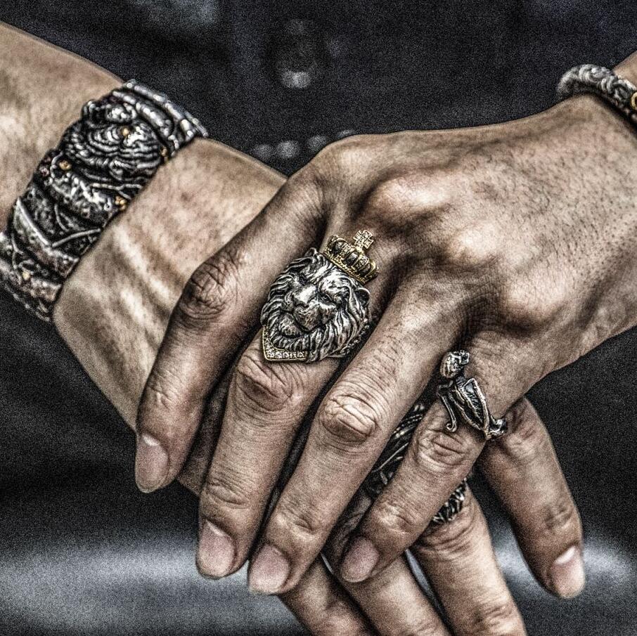 mix Volgan Lion King 925 Silver Leo Ring VULCAN Ring of Crown Lion Ring Simba Ring