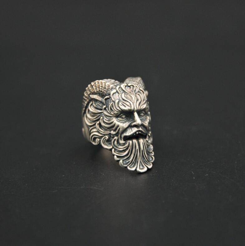 mixvintage 100 hitch road west law 925 pure silver ring personality baron male hellman's ring locomotive wind