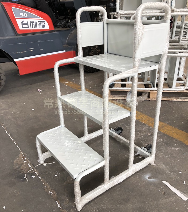 Warehouse, supermarket, shopping mall shelves tally, climbing platform ladder, 2 steps, 3 steps, household convenience, wheeled climbing mobile stool