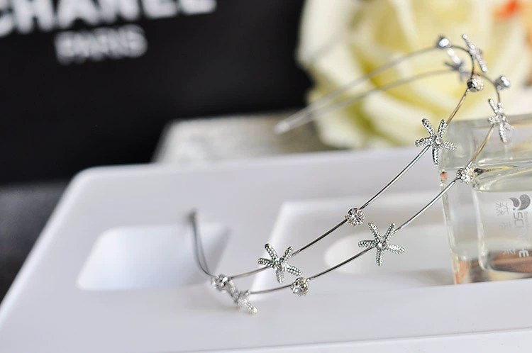 Hàn Quốc phụ kiện tóc đơn giản mũ rộng bên ngọt tai rhinestone kẹp tóc kim cương headband headband đôi trang sức Nhật Bản và Hàn Quốc - Phụ kiện tóc kẹp tóc càng cua