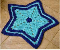 Five-pointed star multi-purpose cushion coaster crochet diagram drawing wool knitting hand DIY electronic picture tutorial