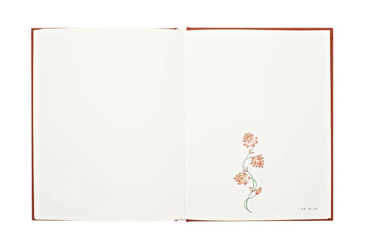 文艺插画笔记本原创设计 敦煌小花 复古创意日
