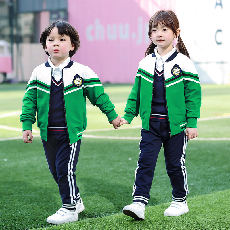 Kindergarten garden clothes spring and autumn suit Children's class clothes Sportswear Primary school students spring and autumn school uniform three-piece set