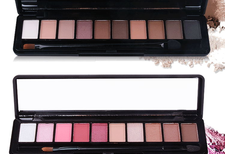 Hàn Quốc Chính hãng NOVO Ten Color Eyeshadow 10 Color Nude Makeup Earth Color Eye Shadow Matte Eye Shadow Dish Brush Makeup - Bóng mắt bảng phấn mắt colourpop
