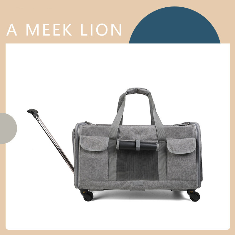 Cat Bag Out Portable Summer Pet Pull-Lever Box Detachable Universal Wheel Breathable and Foldable Large Capacity Pet Bag