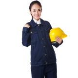 Демисезонные джинсы с начесом, износостойкий комбинезон