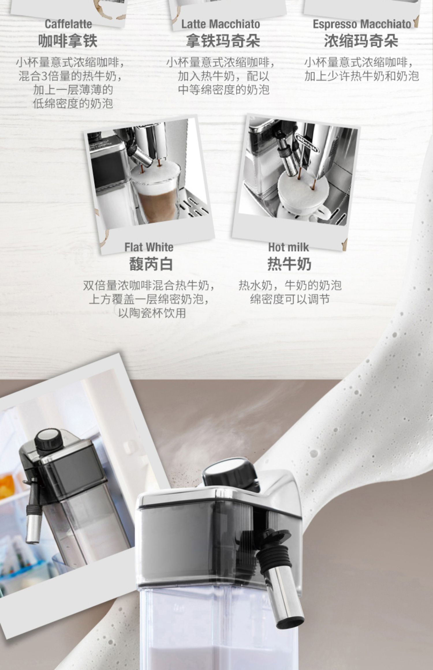 máy pha cà phê faema Delonghi / DeLong ECAM510.55.M máy pha cà phê nhập khẩu hoàn toàn tự động APP kết nối thông minh - Máy pha cà phê máy pha cà phê viên nén
