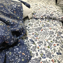 Forest department floral cotton sheets Single quilt cover Single double female student dormitory encrypted cotton three or four-piece set
