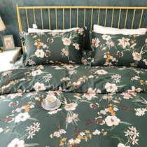 Light and luxurious American 60 long suede cotton gon satin linen quilt cover European-style full cotton minimalist upscale fabric bed to be set