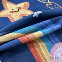 Rainbow Stars Thickened Pure Cotton Old Coarse Cloth Linen Single Piece No Ball Full Cotton Three Sets Enlarge canvas Kang Mono
