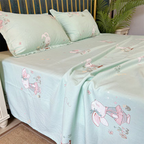 Children Cartoon Summer Cool Bamboo Fiber Mat Air Conditioning Mat Bed Linen Pillowcase Double bed with supplies Three sets