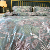 Good stock 100 pure cotton gon satin long suede cotton high-end four pieces full cotton pure cotton quilt cover single bed sheet customizable