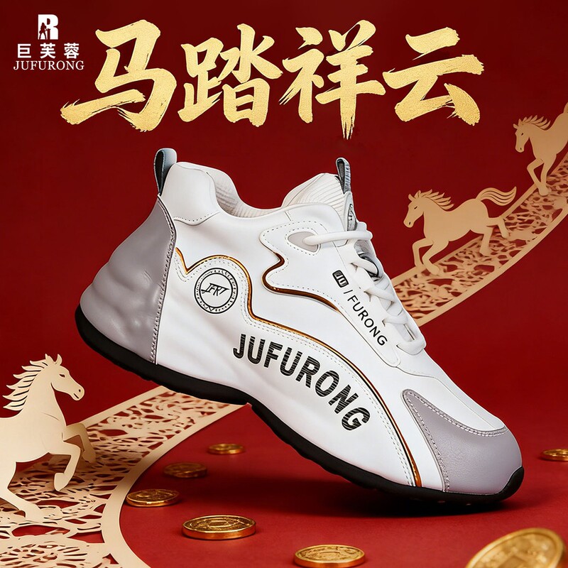 Hong Kong Giant Hibiscus Footwear official store Dad Shoes 2026 New Genuine Leather Women's Shoes Apache Casual Sports Shoes