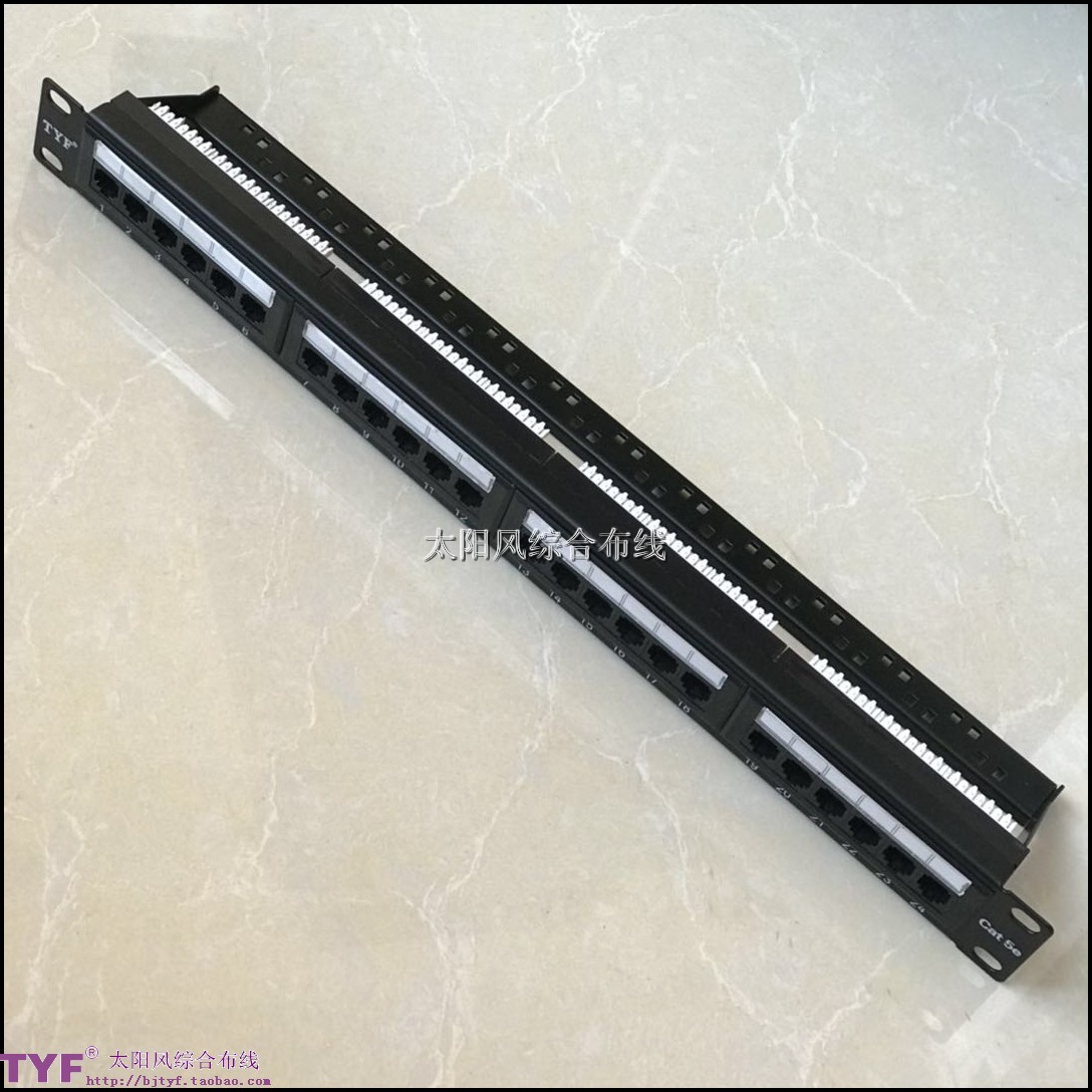 Solar wind TYF super five types of distribution frame cat5e24 port distribution frame network distribution frame with wire management frame passed test