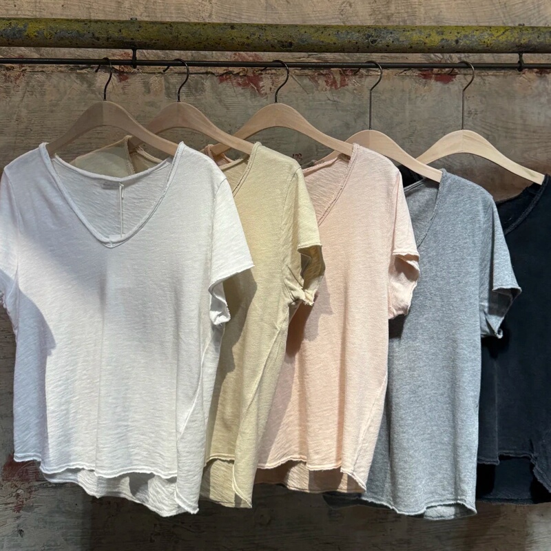 America Vint@Ge Zhang Ruonan Celebrity Style Bamboo Cotton Short-Sleeve Pure Cotton Loose Lazy Style T-Shirt for Women