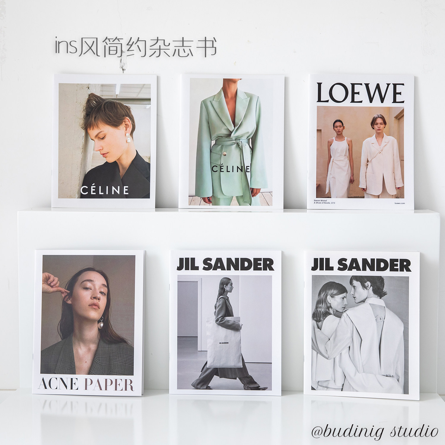 ins nets red photo magazines books photography props English clerical background soft decoration cards European and American cover magazines