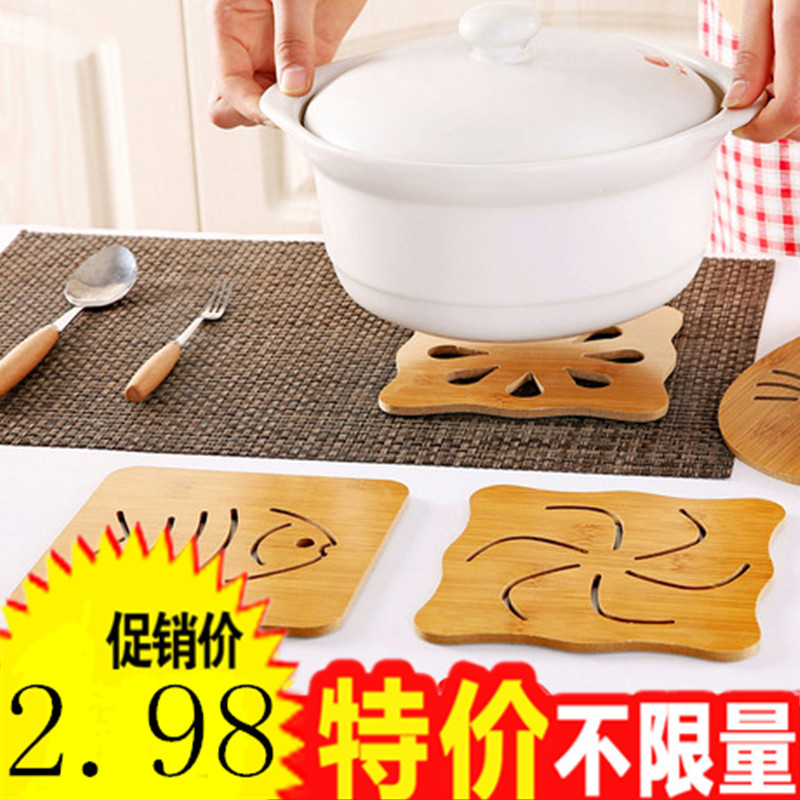 Wood Cartoon Heat Insulation Mat Table Cushion Anti Slip Pan Mat Creativity Cute Cushion Tea Cup Cushion Bowl Cushion Cup Mat