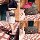 Летняя цепь, небольшая сумка, сумка на одно плечо, 2022, «три в одном», из натуральной кожи