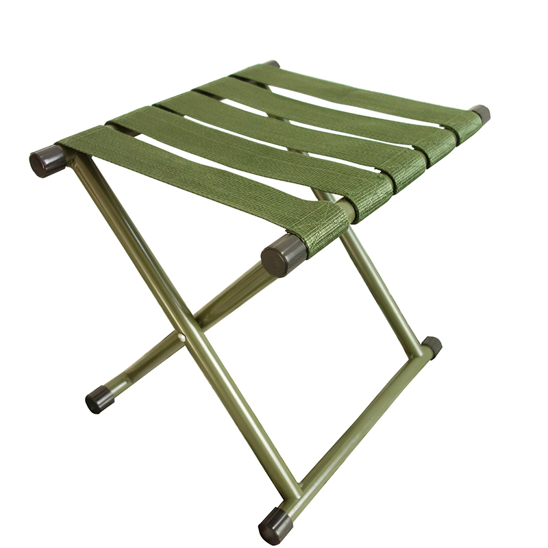 Outdoor Maza ultra-thick steel pipe fishing folding stool field thickening combat readiness folding chair small stool portable iron low stool