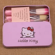 Bàn chải trang điểm Hello kitty 7 miếng phấn má hồng hộp sắt dụng cụ trang điểm cọ cọ cọ môi - Các công cụ làm đẹp khác