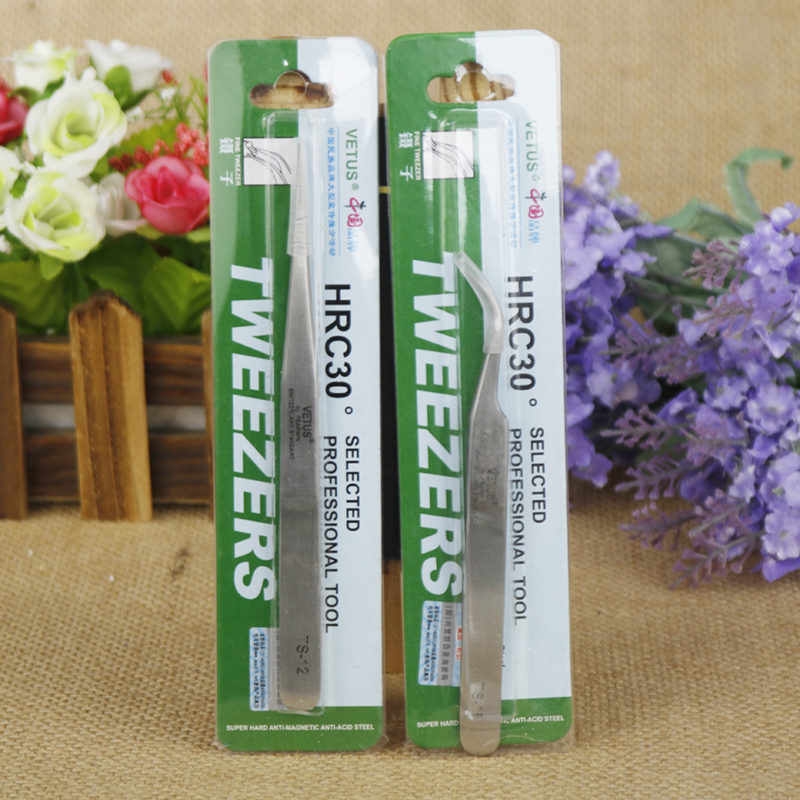 Grafting eyelashes Planting false eyelashes Special precision stainless steel pointed tweezers Straight head elbow optional