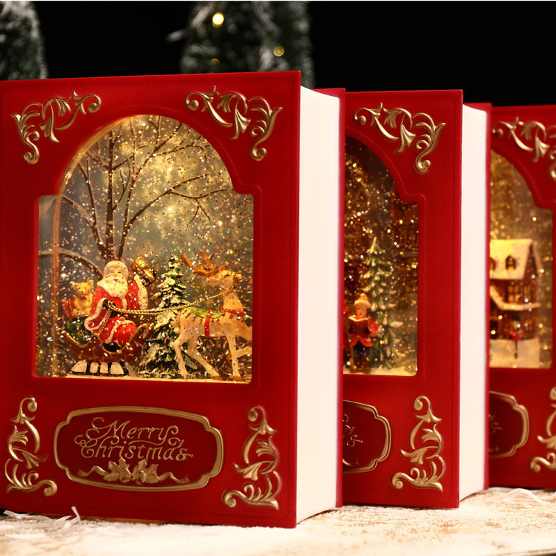 Christmas Automatic Snow Water Crystal Ball Swing Piece Music Box Eight-tone Box Girls Children Students Creative Birthday Gifts