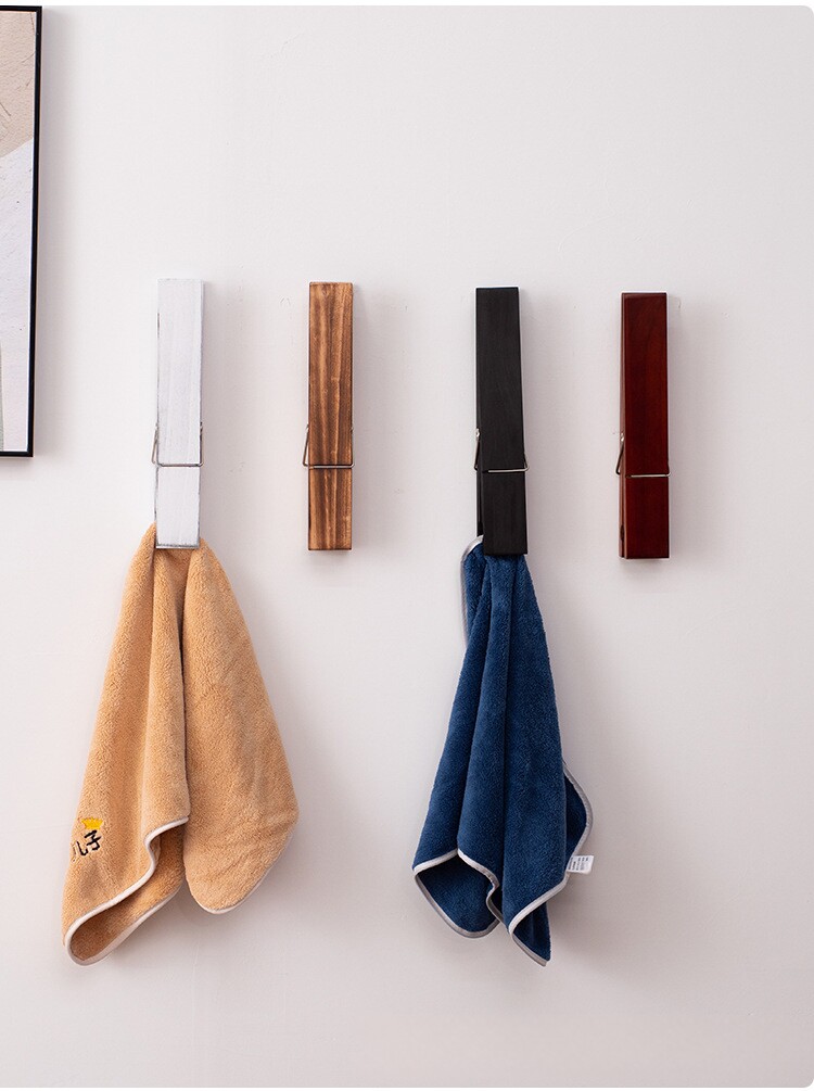 Креативный гигантский деревянный зажим для полотенец настенный держатель для белья и одежды