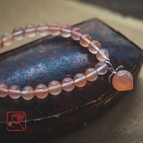 The Peach Blossom Pink Sea Tang Red South Red Water Honey Peach Manau Lychee Frozen Hand Strings Ancient Wind Cute Peach Pendant Ancient Wind