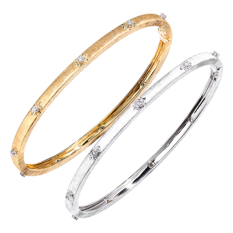 Gem Miner 18K Gold Velvet Craft Diamond Bracelet Simple