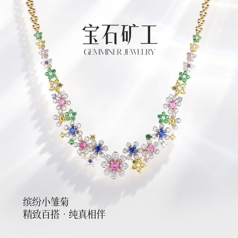 In-Stock Return: Gemstone Miner 18K Gold Floral Series Bracelet and Necklace