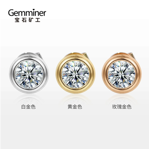 宝石矿工 Классические серьги, золото 750 пробы