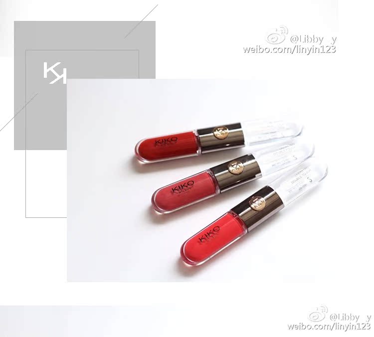 Spot mới KIKO hai đầu hai màu son bóng môi chất lỏng lâu trôi không làm mất màu 115108105103 - Son bóng / Liquid Rouge 	son bóng romand 04