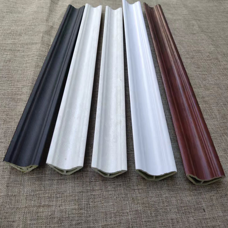 Bamboo wood fiber small yin angle wood-plastic top corner line corner edge line shed corner line integrated wall panel matching decorative line black