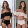 Châu Âu và Hoa Kỳ bán nóng xù lông bikini gợi cảm treo cổ áo tắm ren nhà máy trực tiếp dây đeo đồ bơi - Bikinis áo choàng tắm biển