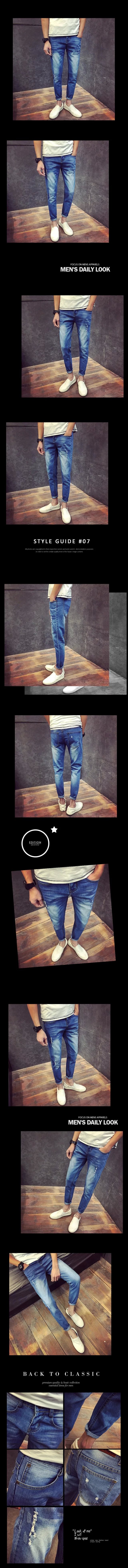 Jeans pour adolescent pieds Slim pour été - Ref 1465188 Image 18